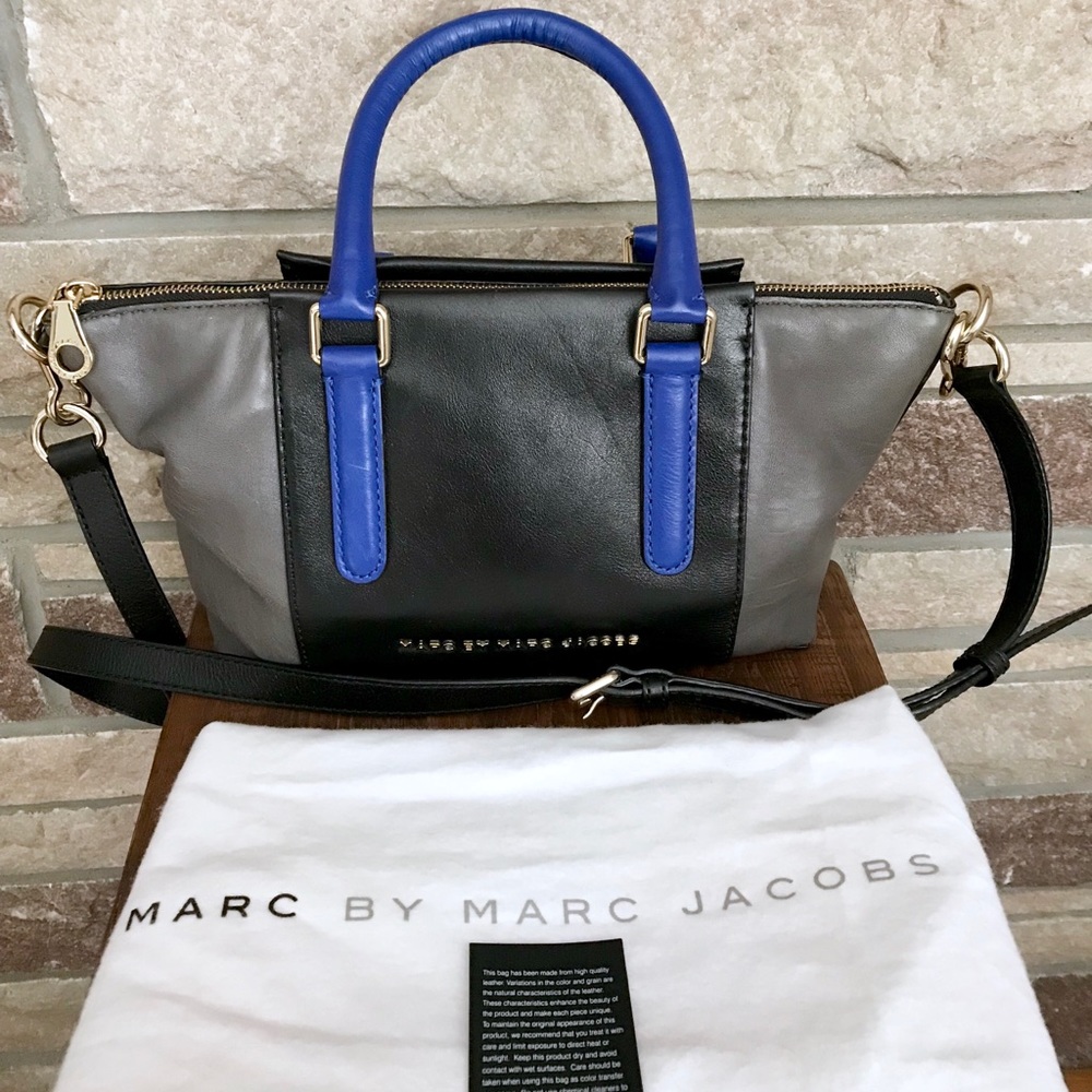 Marc Jacobs Authentic Colorblock Satchel Tote Crossbody 💫